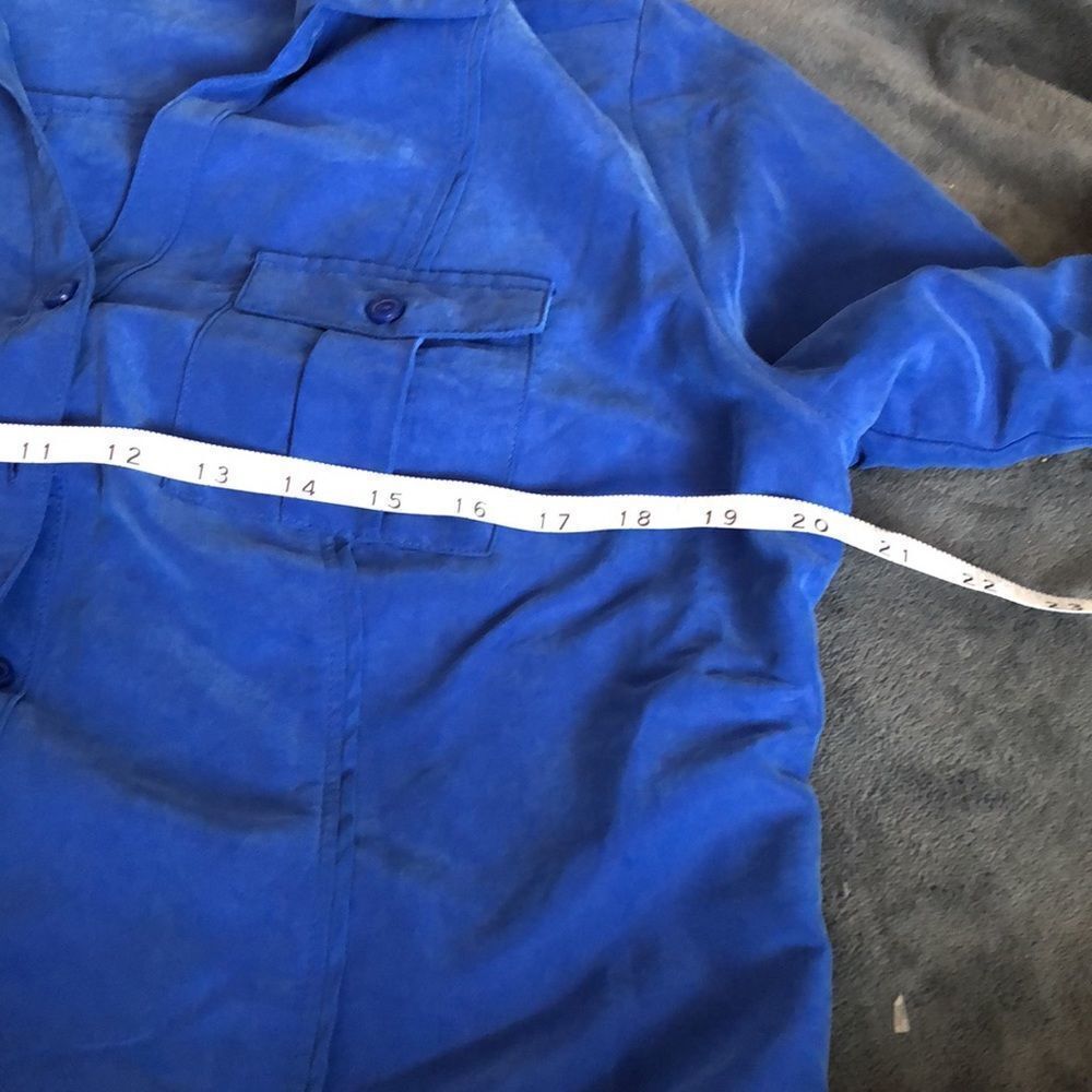 Blue Modal blend button up shirt - Picture 6 of 7
